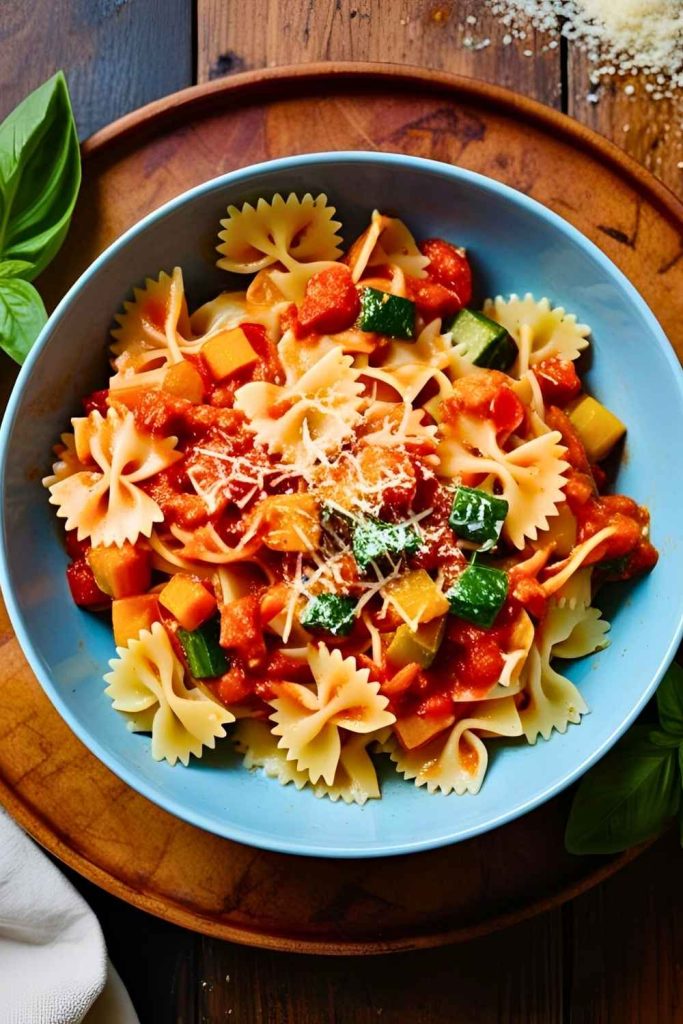 7. Hidden Veggie Tomato Sauce Farfalle - Pinned Recipe