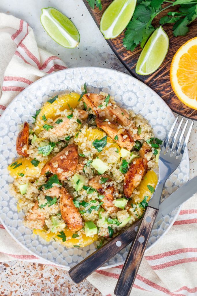 Garlic Lime Chicken Tenders and Quinoa