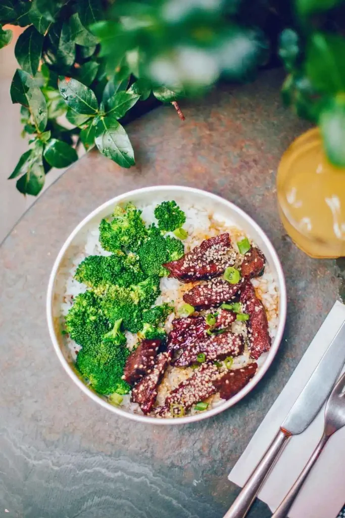 Saucy Paleo Mongolian Beef Broccoli “Rice” Bowls