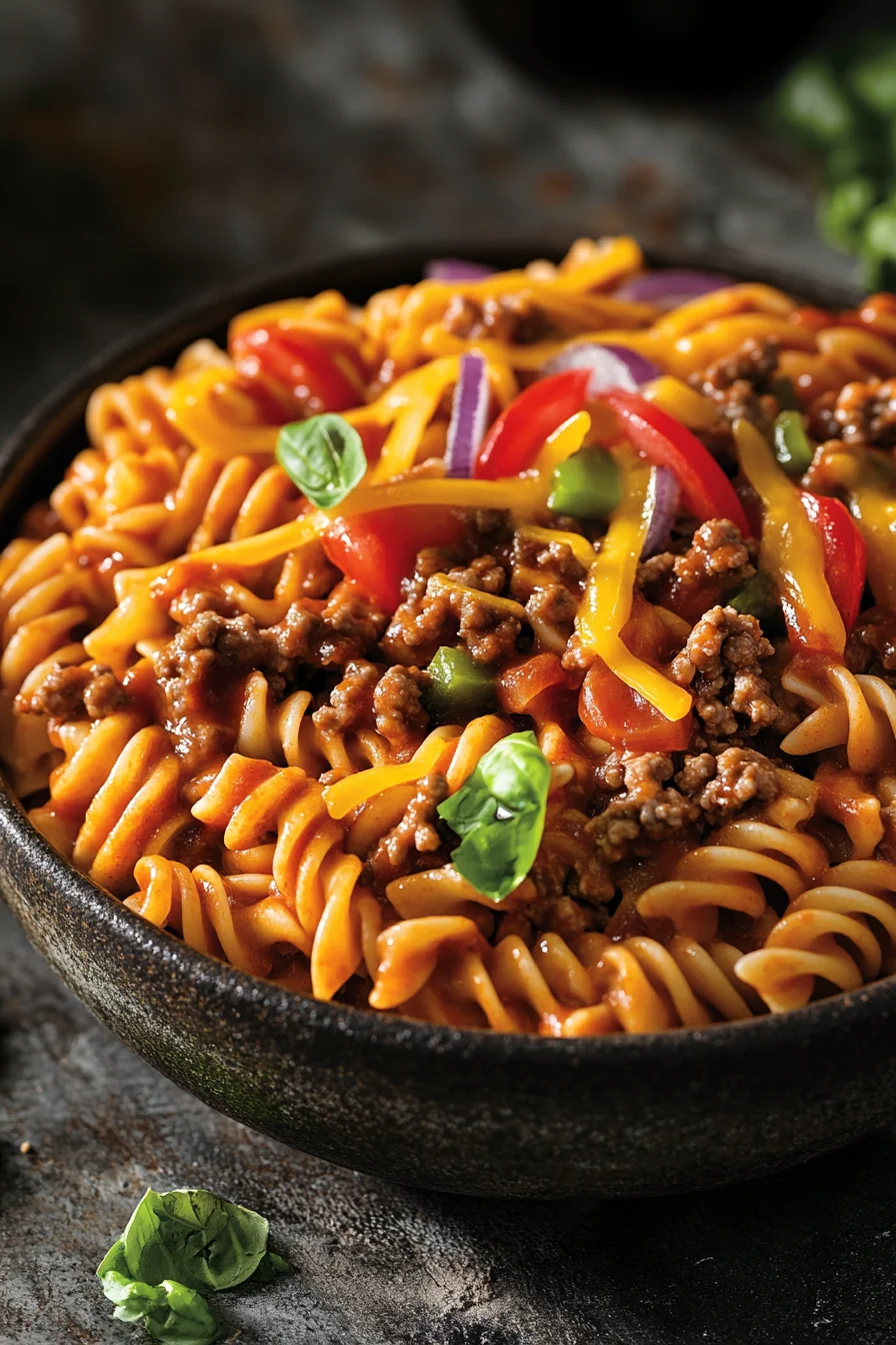 BBQ Cheeseburger Pasta