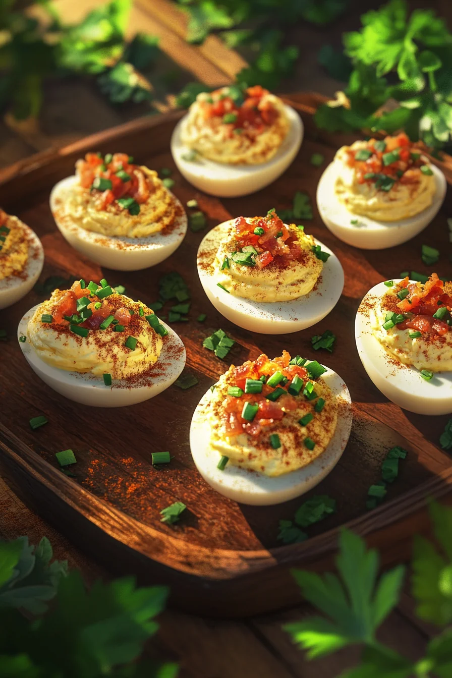 BBQ Deviled Eggs