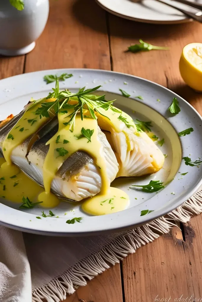 Baked Pollock with Lemon Butter