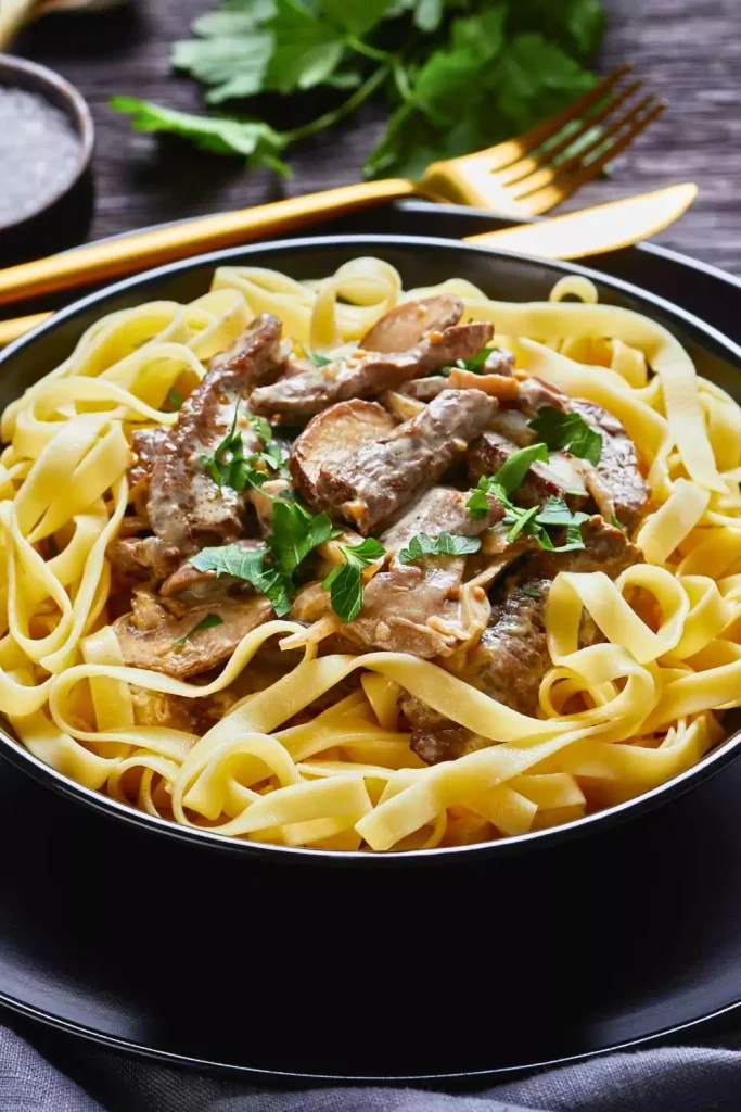 Beef Stroganoff with Egg Noodles