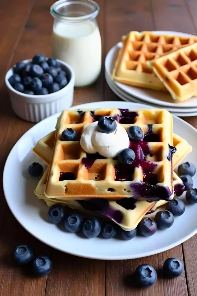 Blueberry Buttermilk Waffles