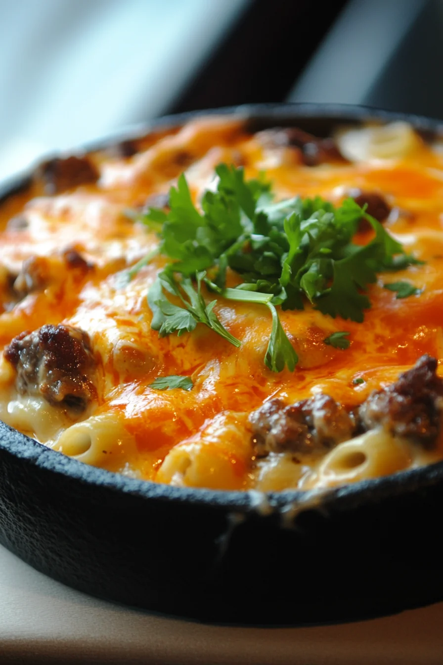 Buffalo Cheeseburger Pasta