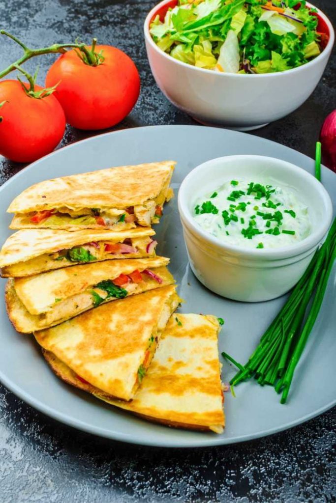 Buffalo Chicken Quesadillas