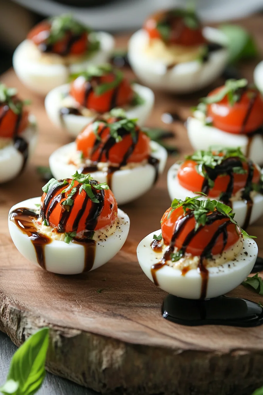 Caprese Deviled Eggs