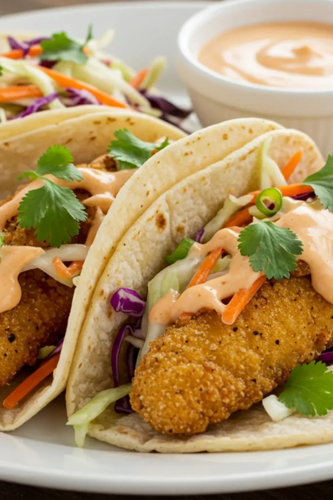 Catfish Tacos with Slaw