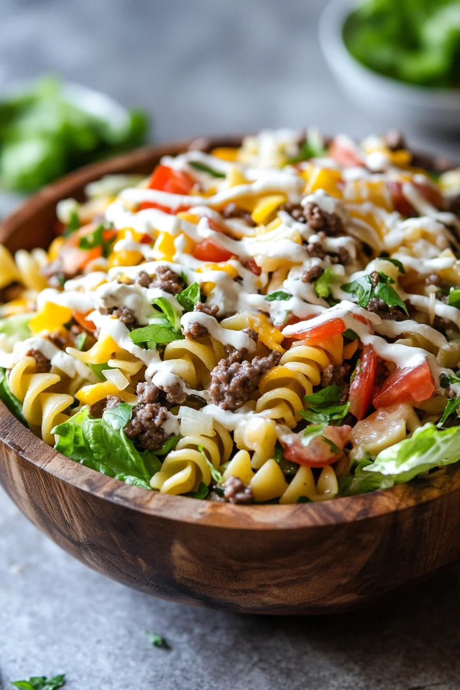 Cheeseburger Pasta Salad