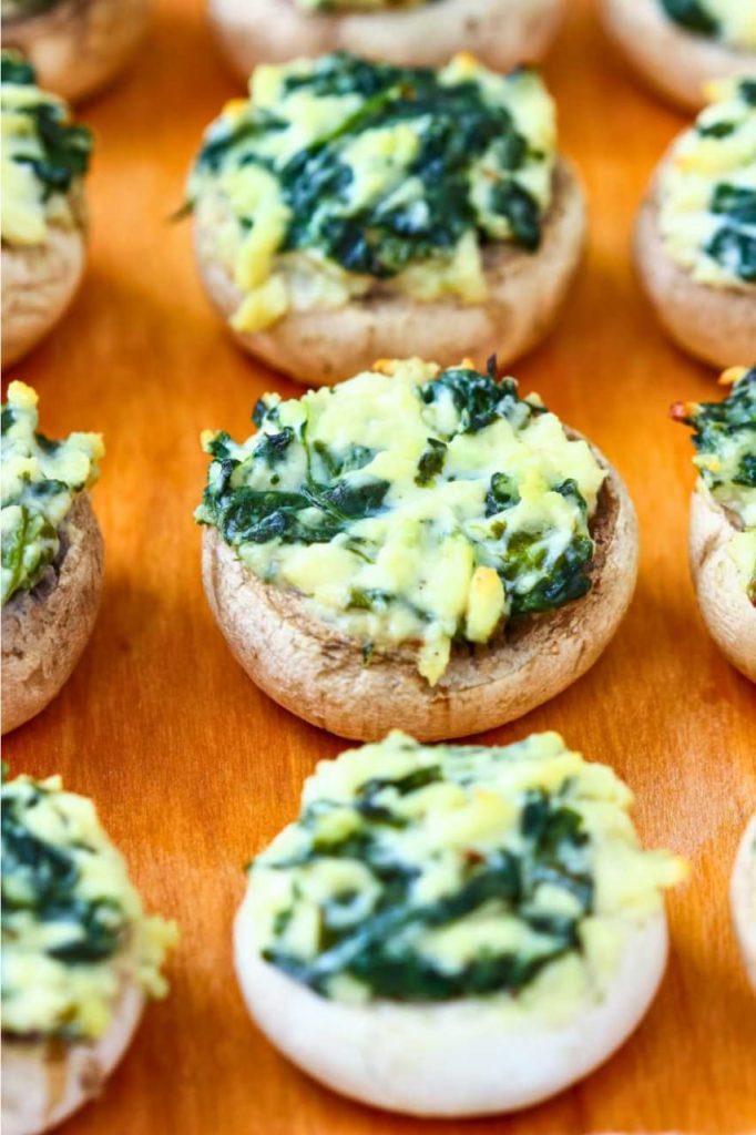 Chicken and Spinach Stuffed Mushrooms