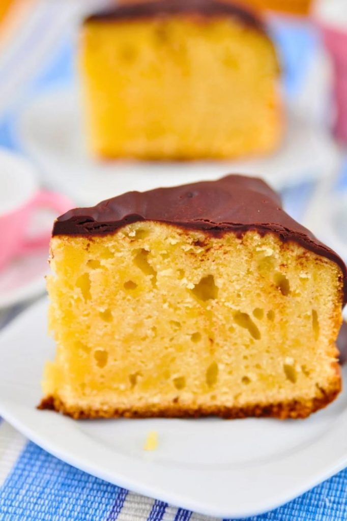 Classic Yellow Cake with Chocolate Frosting