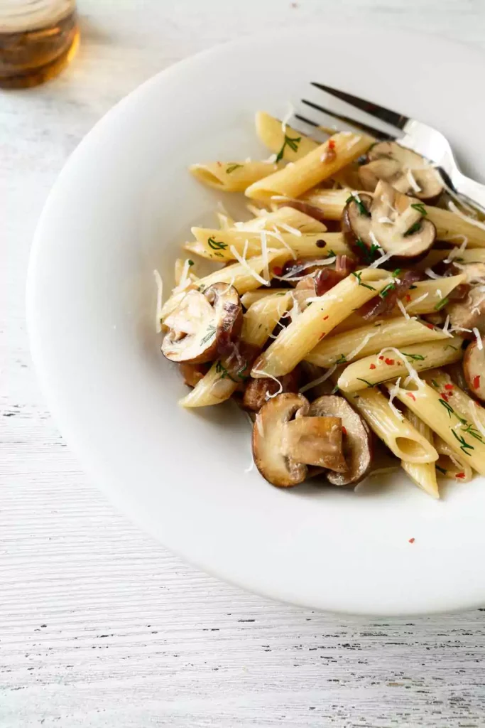 Creamy Mushroom Alfredo Penne