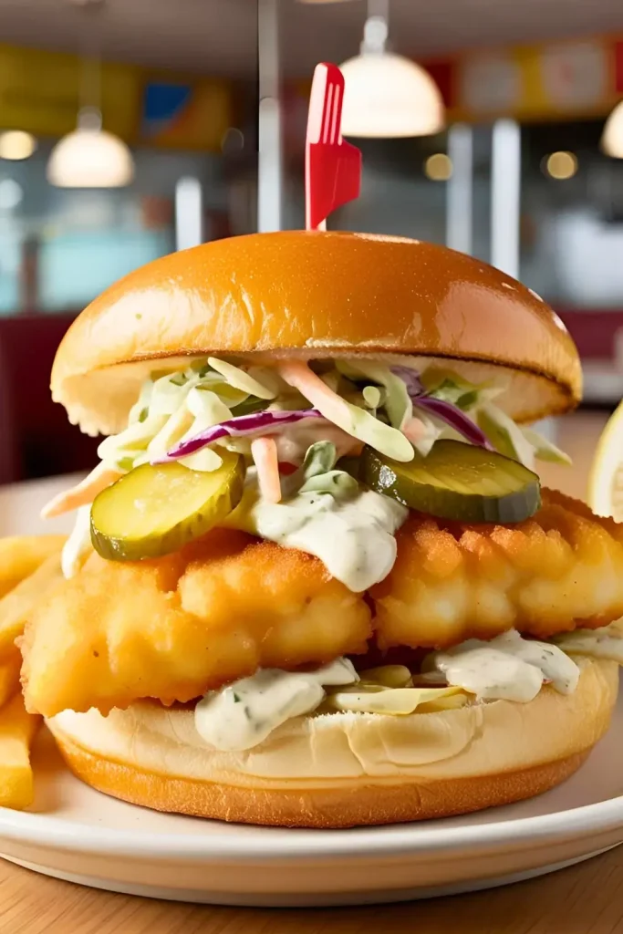 Crispy Pollock Fish Sandwich