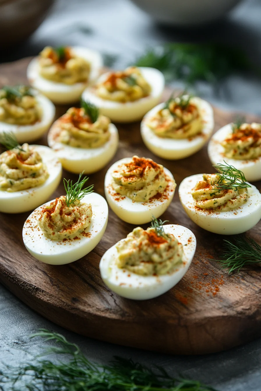 Dill Pickle Deviled Eggs