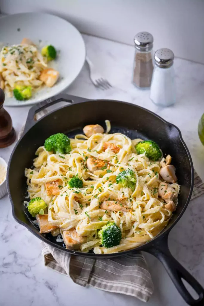 Egg Noodle and Broccoli Alfredo