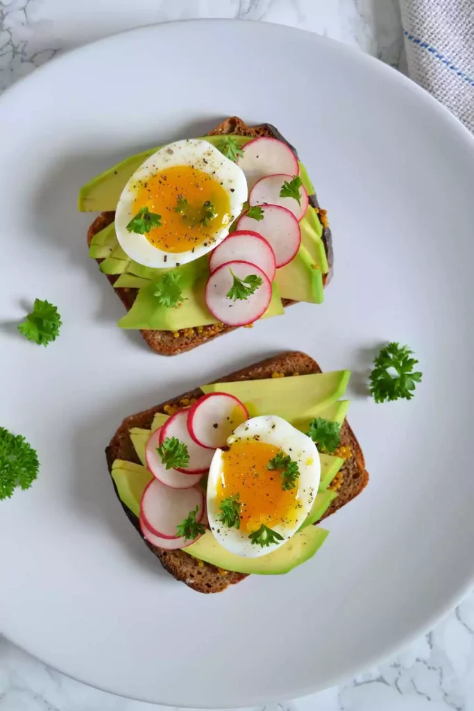 Egg and Avocado Toast with Polish Radishes