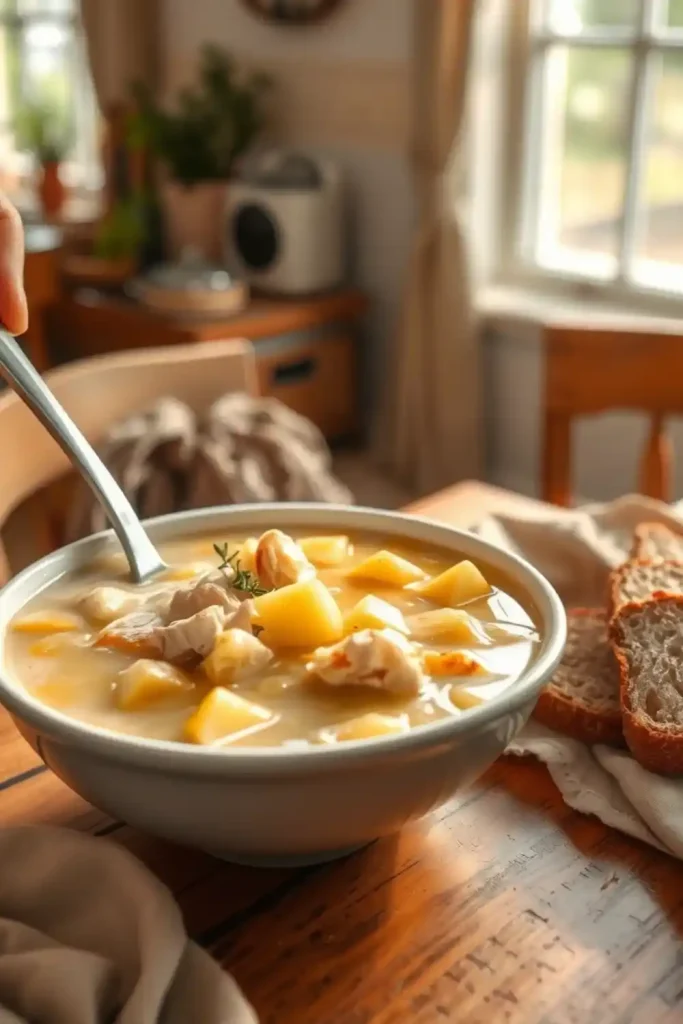 Frozen Chicken Potato Soup