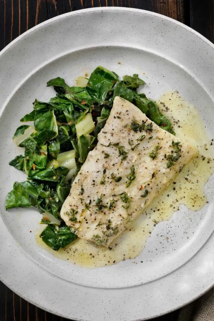 Garlic Herb Butter Halibut