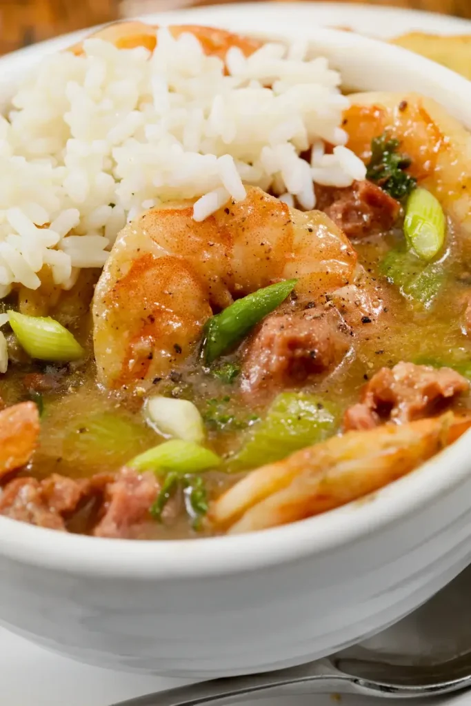 Golden Rice and Shrimp Gumbo