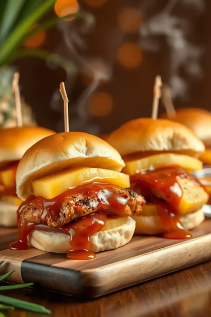 Hawaiian Chicken Sliders