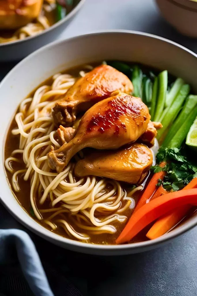 Homemade Ramen with Chicken and Vegetables