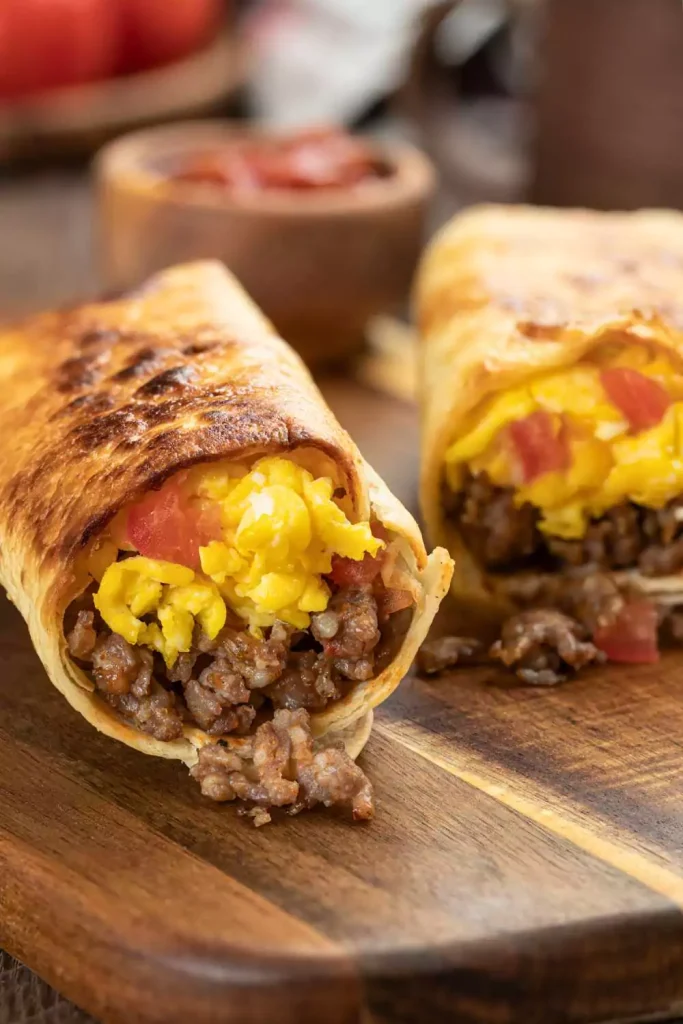 Kielbasa Breakfast Burritos