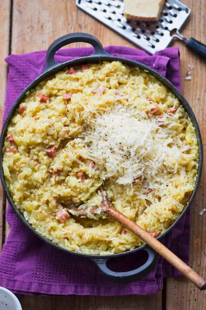 Kielbasa and Mushroom Risotto