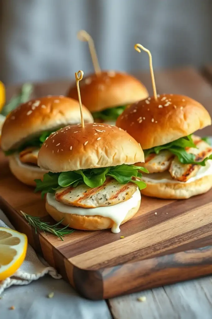 Lemon Herb Chicken Sliders