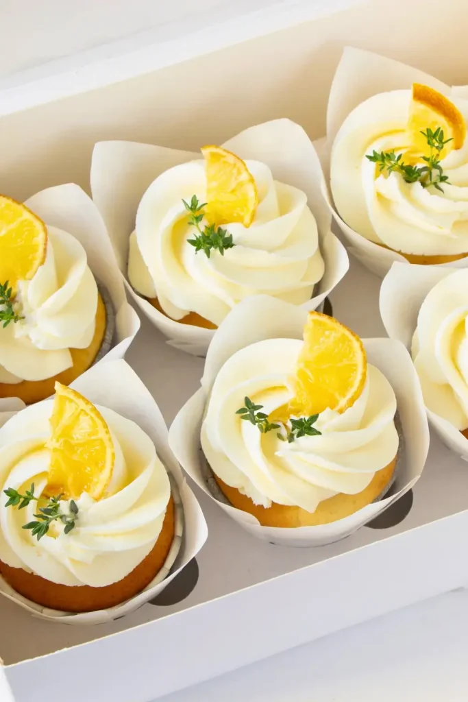 Lemon, Thyme, and Rosemary Cupcakes