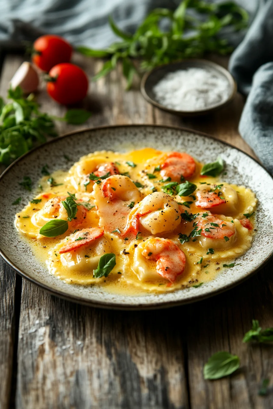 Lobster Ravioli in Garlic Butter Sauce