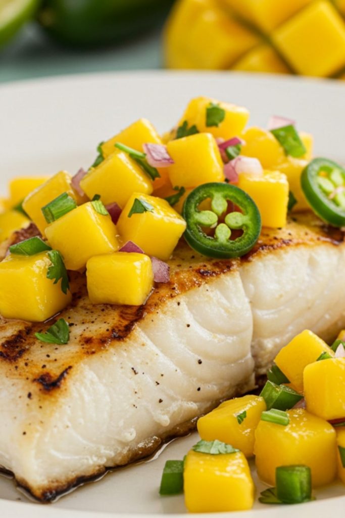 Mango Salsa Grilled Cod