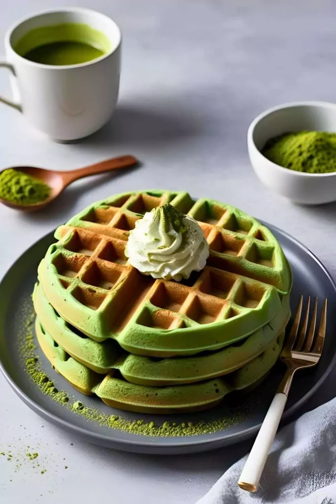 Matcha Green Tea Waffles