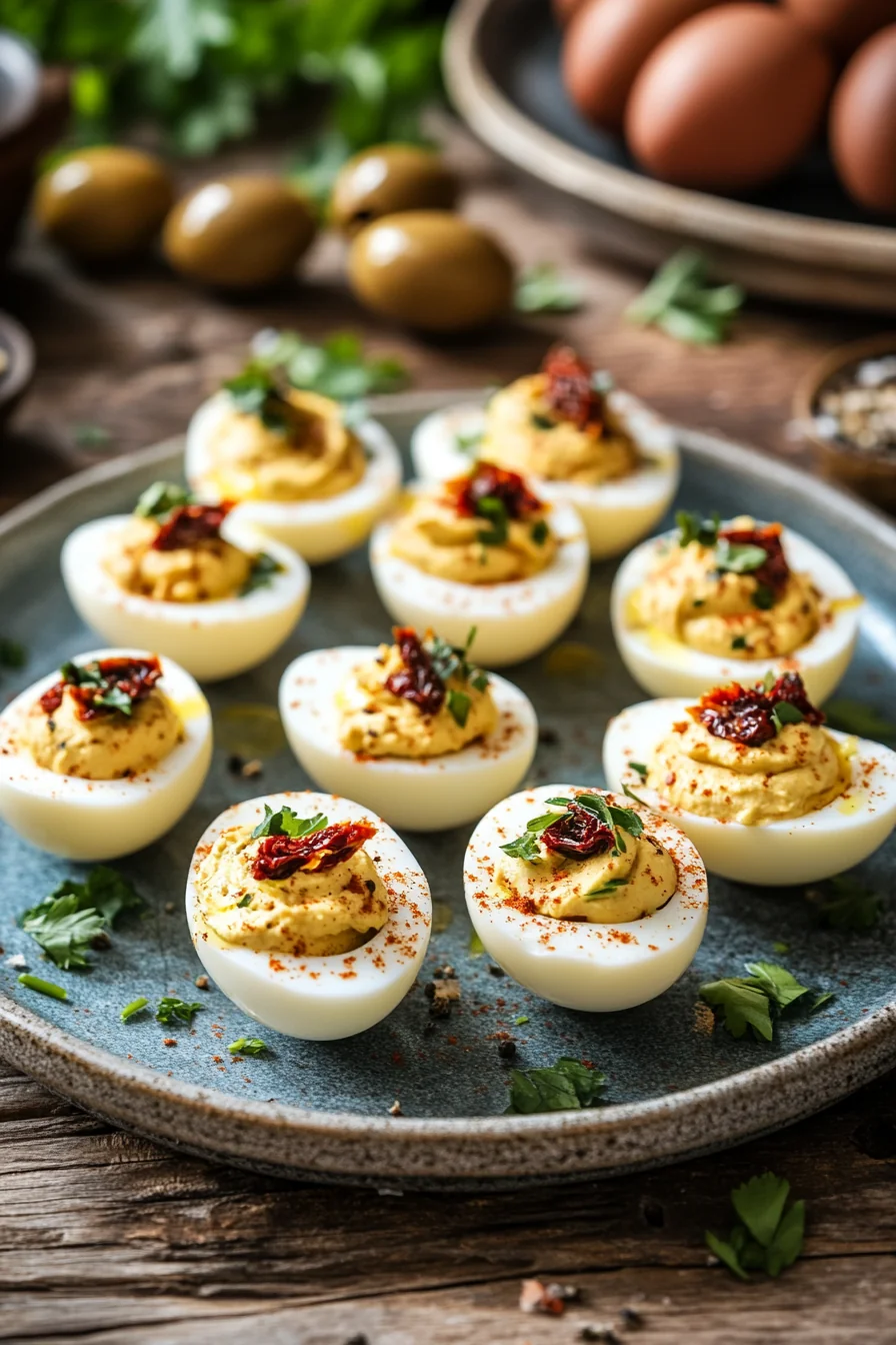 Mediterranean Deviled Eggs