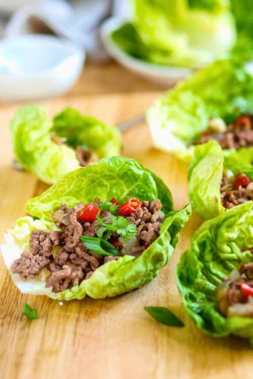 Mongolian Beef Lettuce Wraps