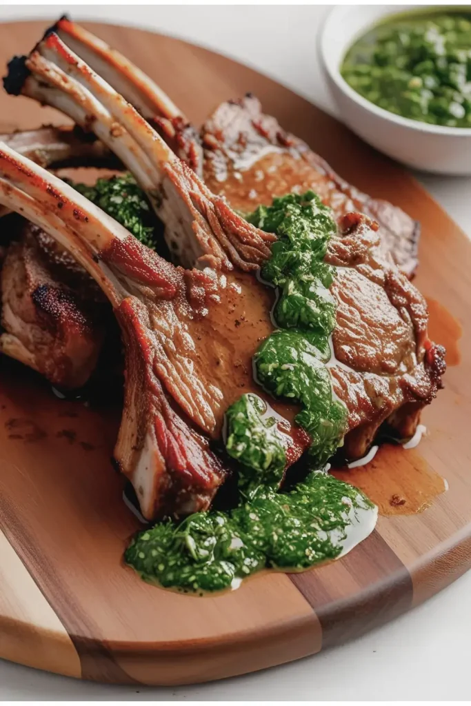 Mutton Chops with Homemade Mint Sauce