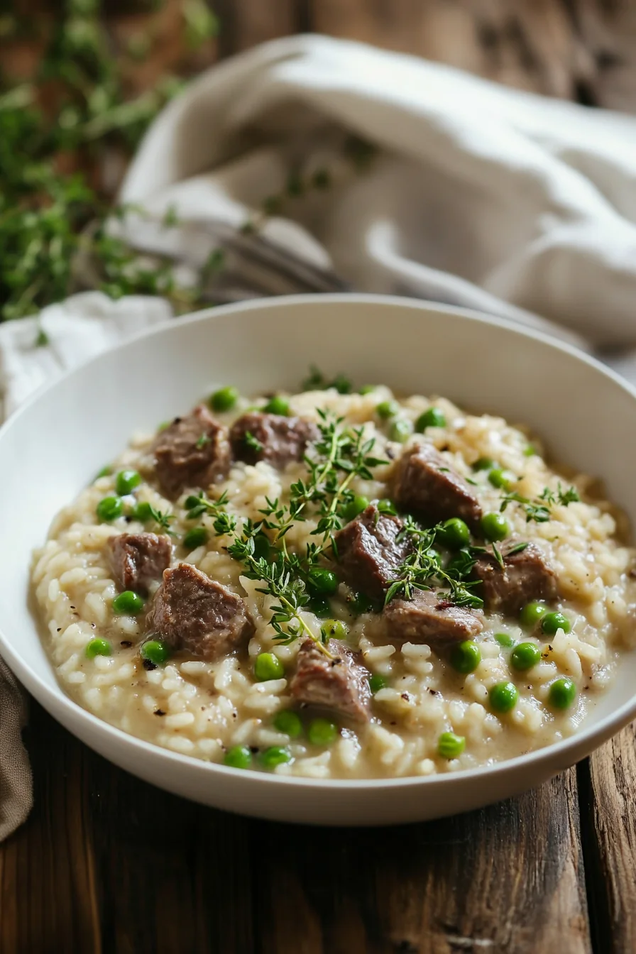 Mutton and Pea Risotto