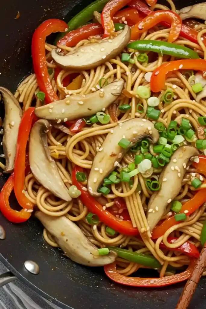 Oyster Mushroom Stir-Fry with Noodles