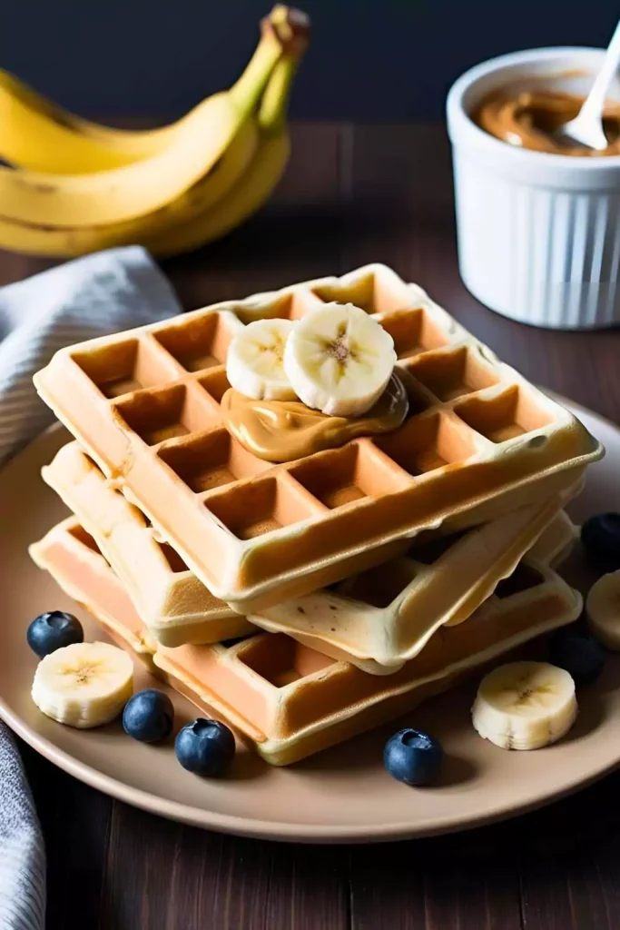 Peanut Butter Banana Waffles