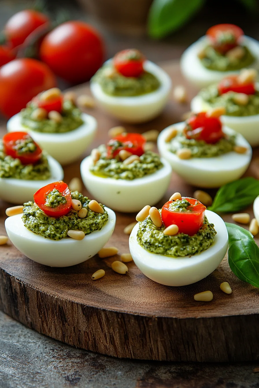 Pesto Deviled Eggs