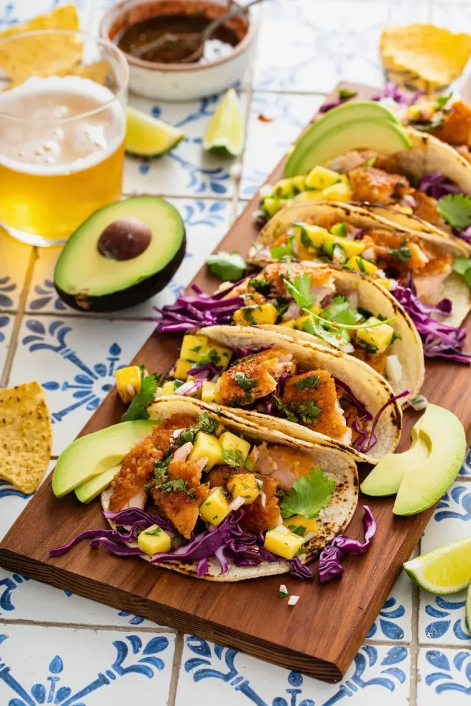 Pollock Fish Tacos with Mango Salsa