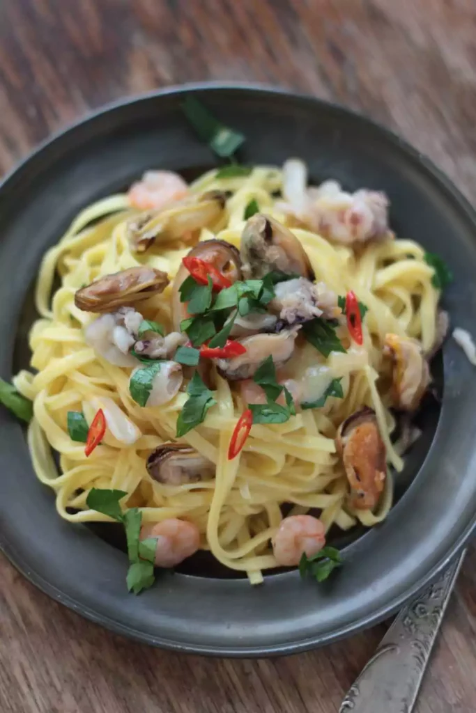 Prawn & Avocado Alfredo Fettuccine