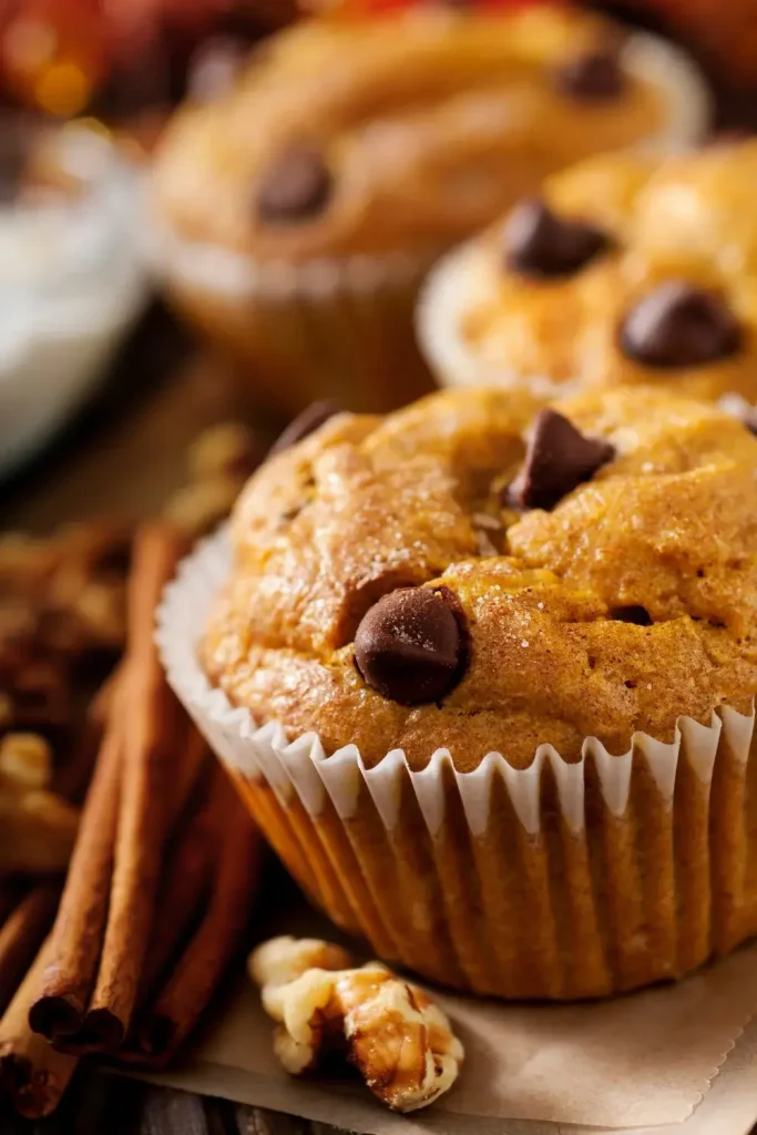 Pumpkin Chocolate Chip Mini Muffins