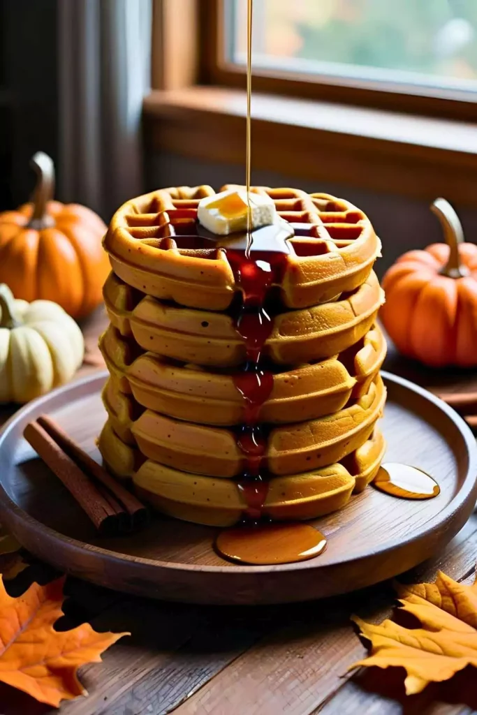 Pumpkin Spice Waffles