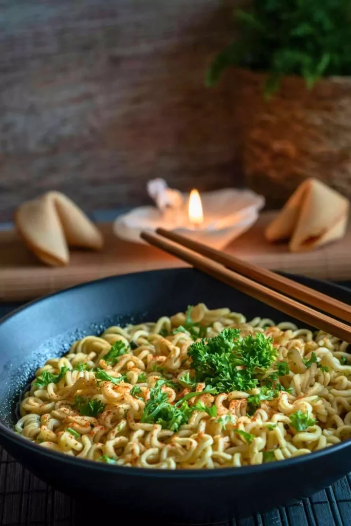 Sesame Garlic Ramen Noodles