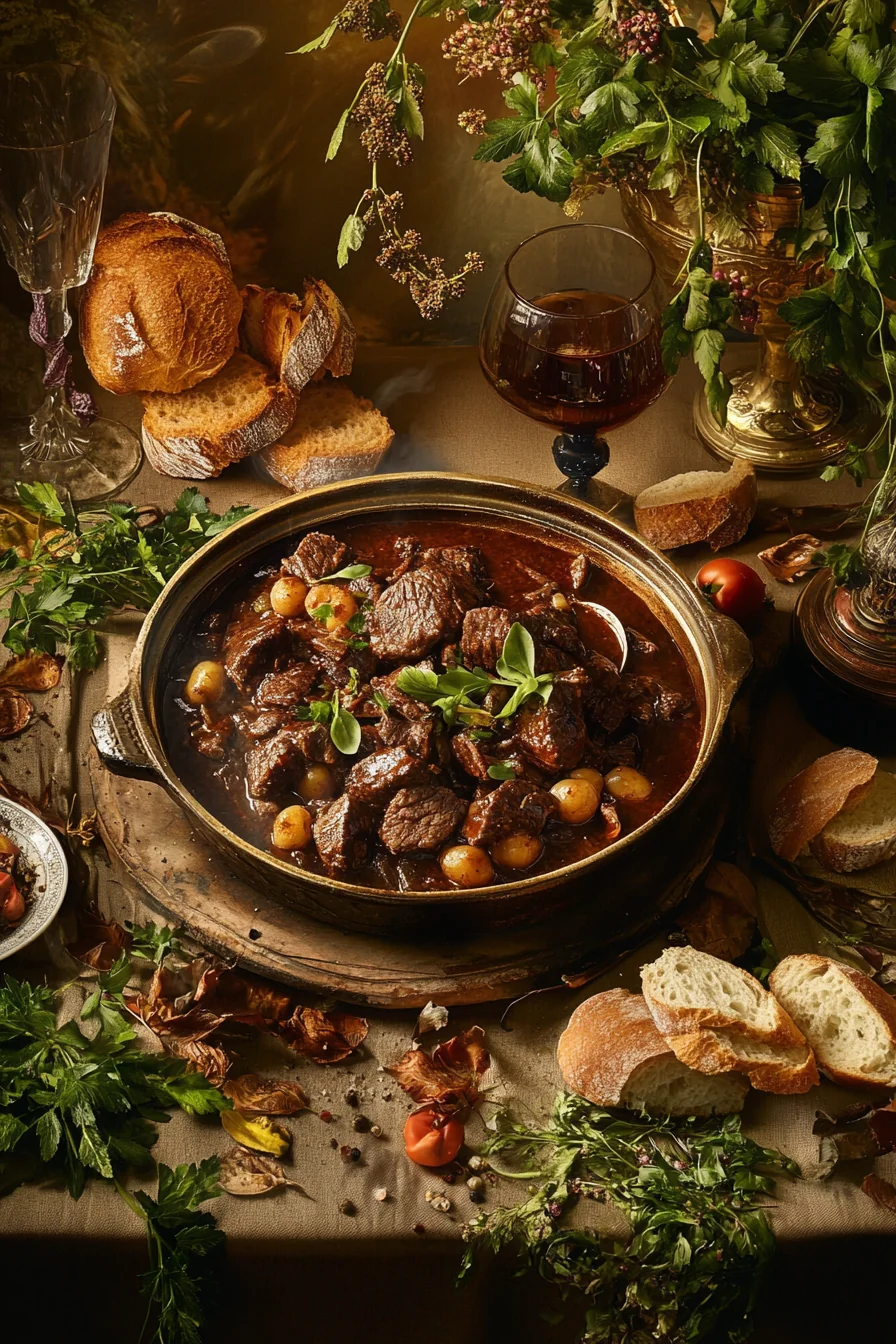 Slow-Cooked Wagyu Beef Bourguignon