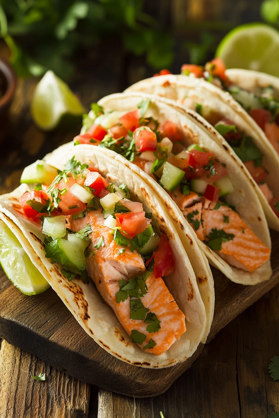 Spicy Salmon Tacos