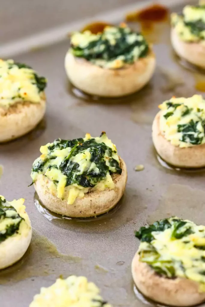 Spinach and Cheese Stuffed Mushrooms