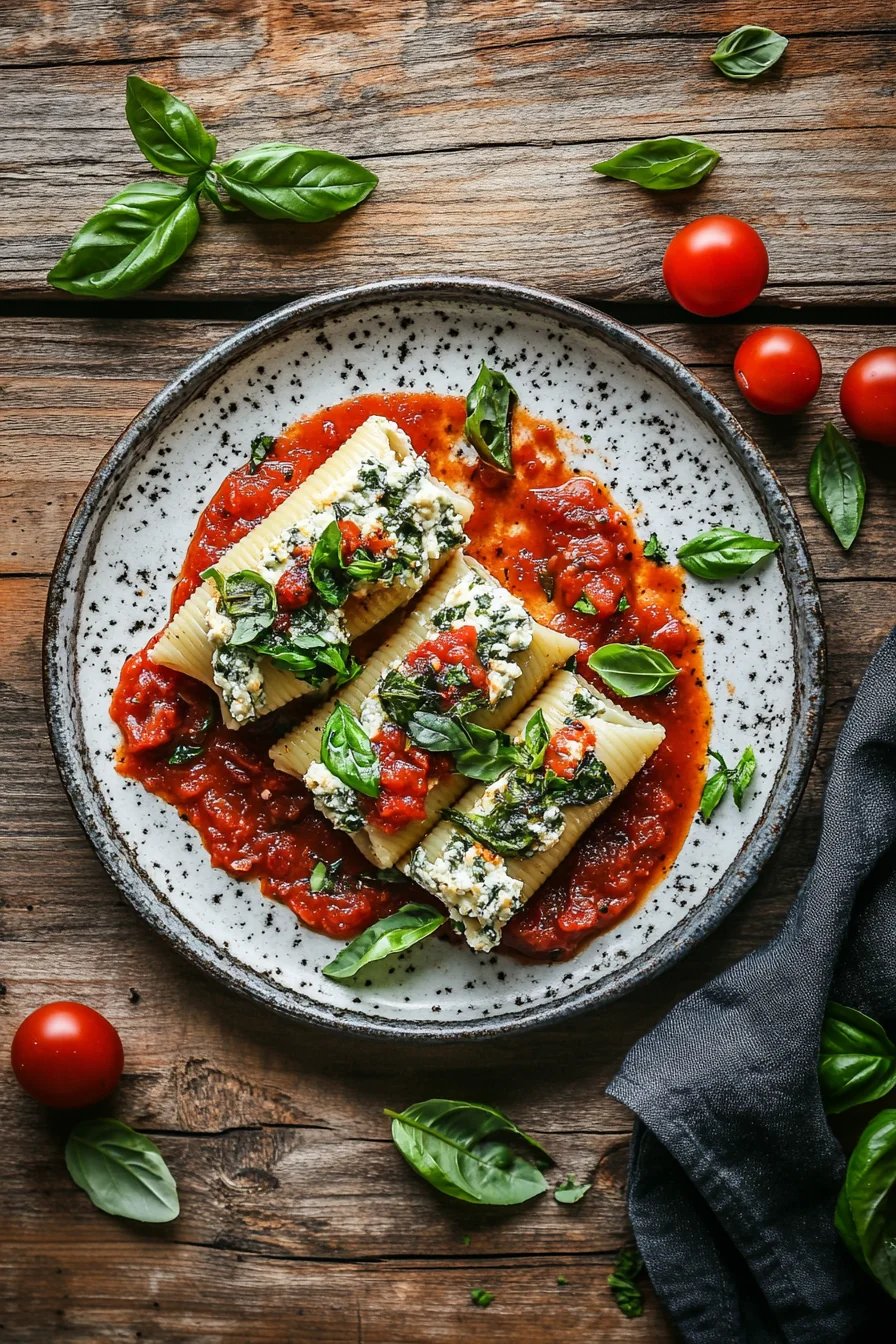 Spinach and Ricotta Stuffed Shells