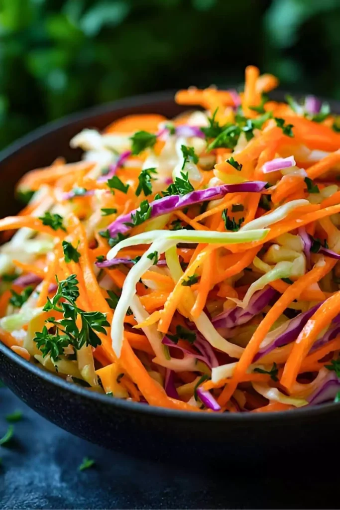 Spiralized Carrot and Apple Slaw