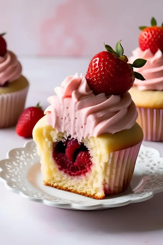 Strawberry Filled Cupcakes